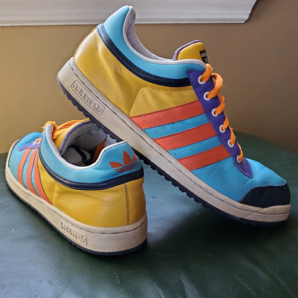 Adidas Top Ten 2007 Low Mens 12 - blu/orng/purple